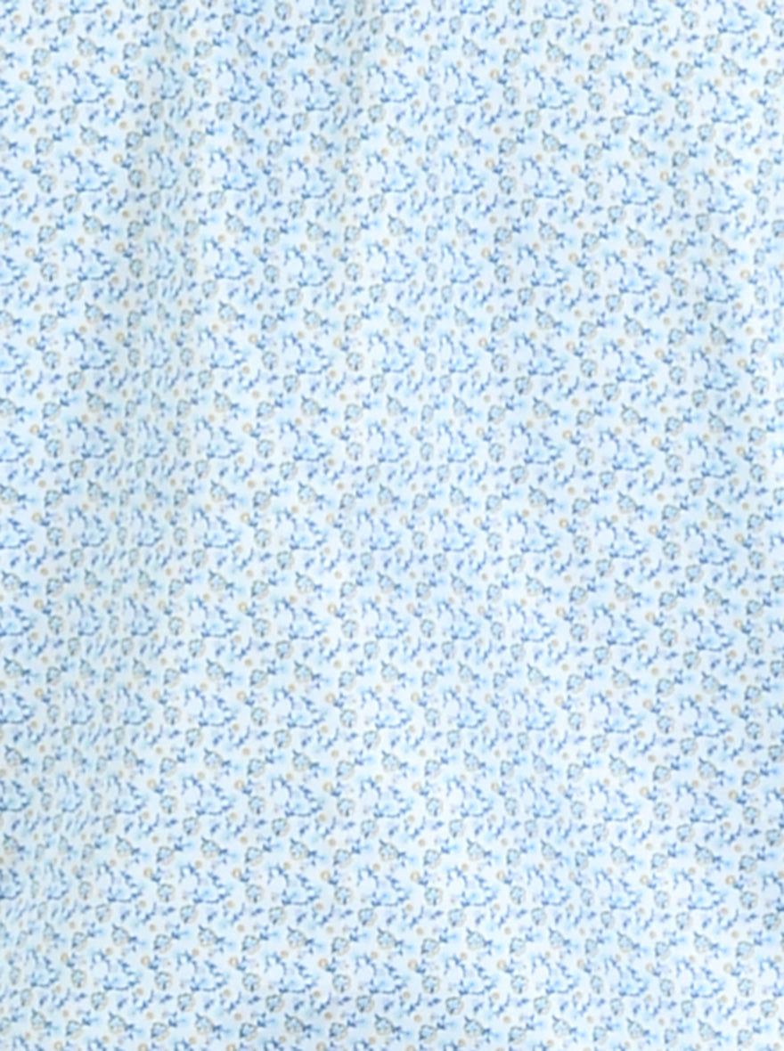 Light Blue Printed Regular Fit Formal Shirt | JadeBlue