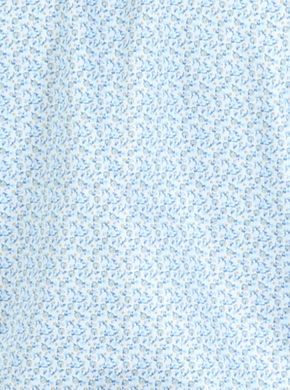 Light Blue Printed Regular Fit Formal Shirt | JadeBlue