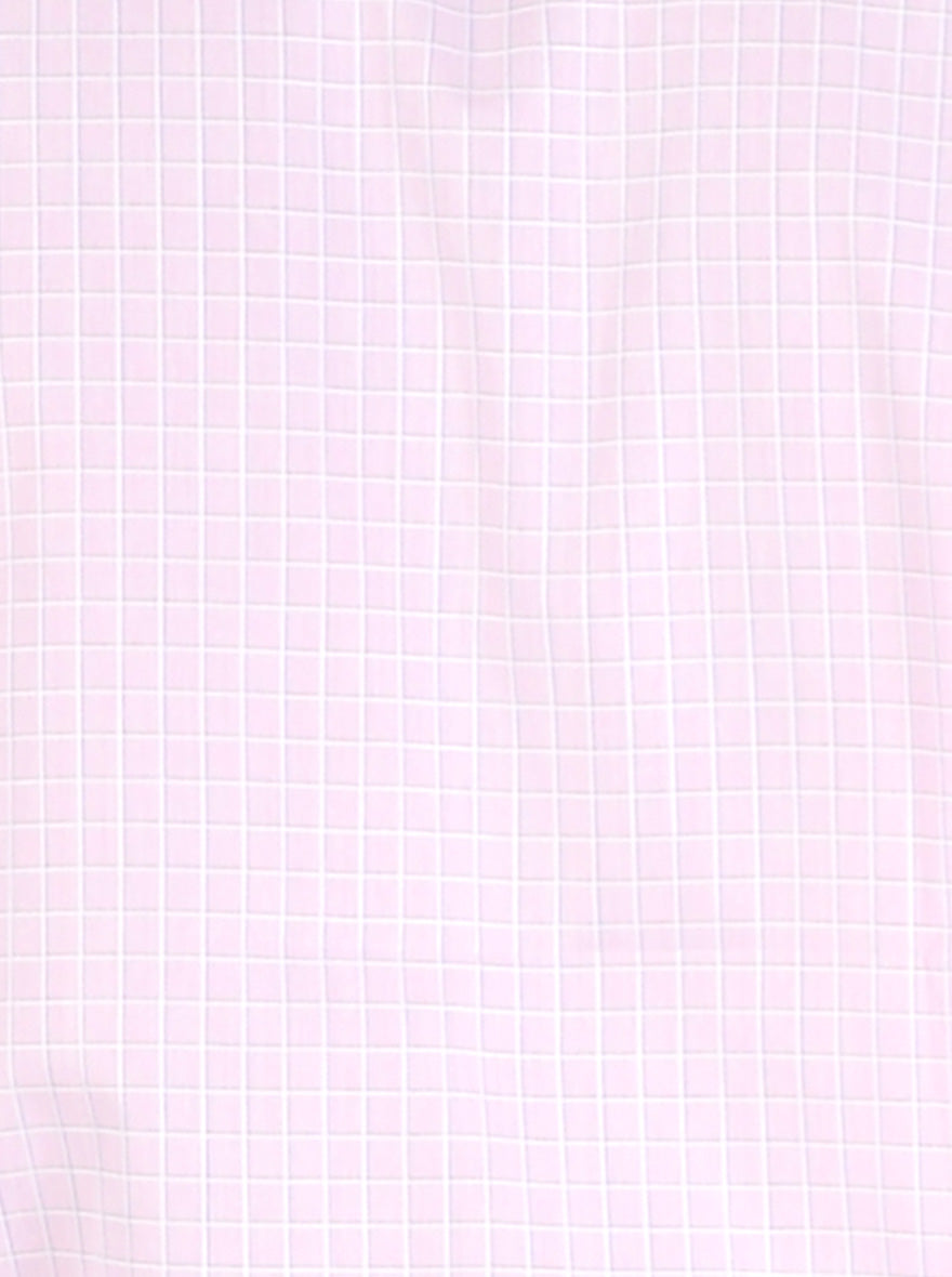 Light Pink Checked Regular Fit Formal Shirt | JadeBlue