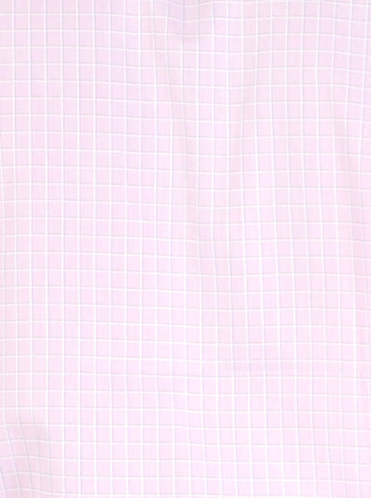 Light Pink Checked Regular Fit Formal Shirt | JadeBlue