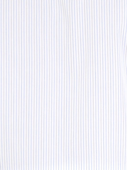 White & Blue Striped Regular Fit Formal Shirt | JadeBlue