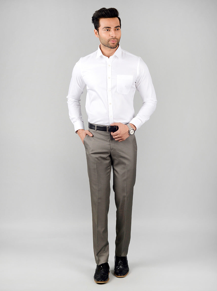 White Striped Regular Fit Formal Shirt | JadeBlue