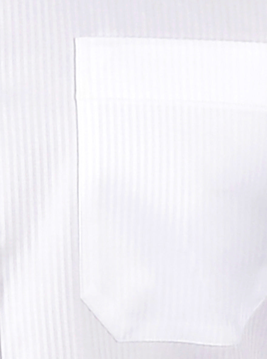 White Striped Regular Fit Formal Shirt | JadeBlue