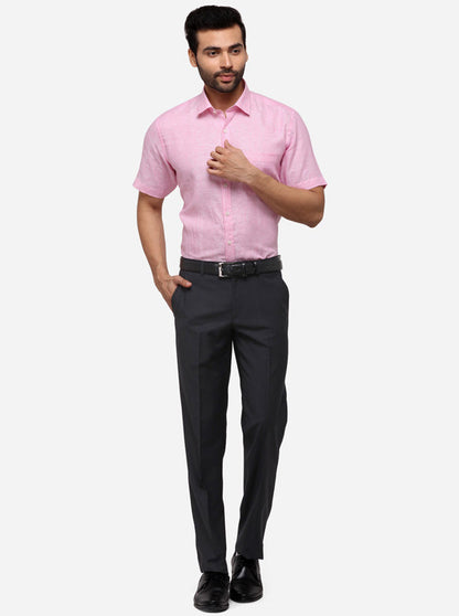 Pink Solid Regular Fit Formal Shirt | JadeBlue