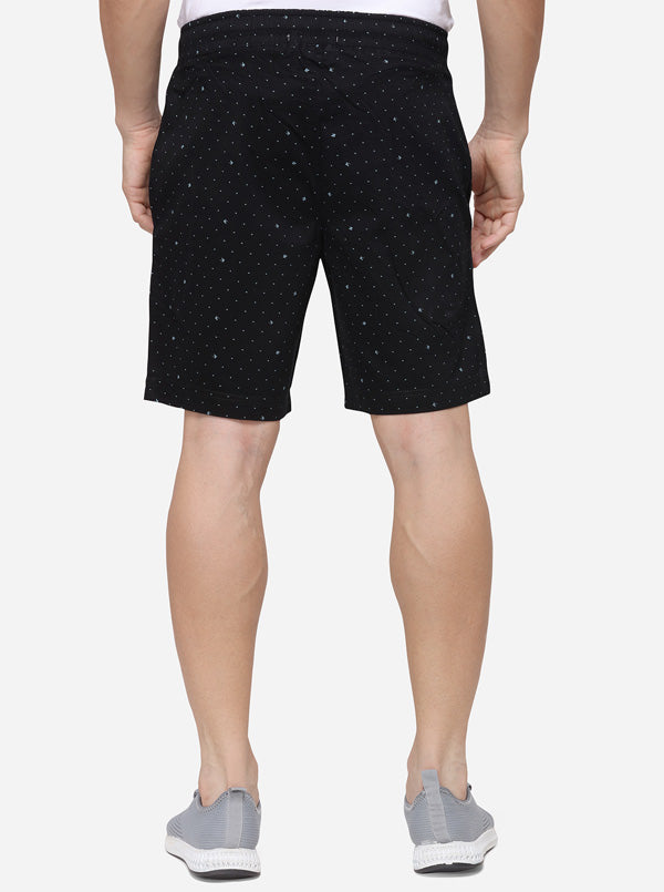 Black Regular Fit Solid Shorts | JadeBlue