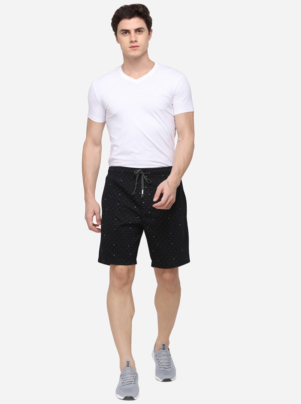 Black Regular Fit Solid Shorts | JadeBlue