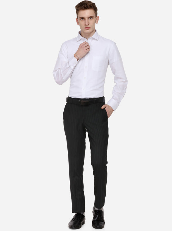 White Solid Regular Fit Formal Shirt | Greenfibre