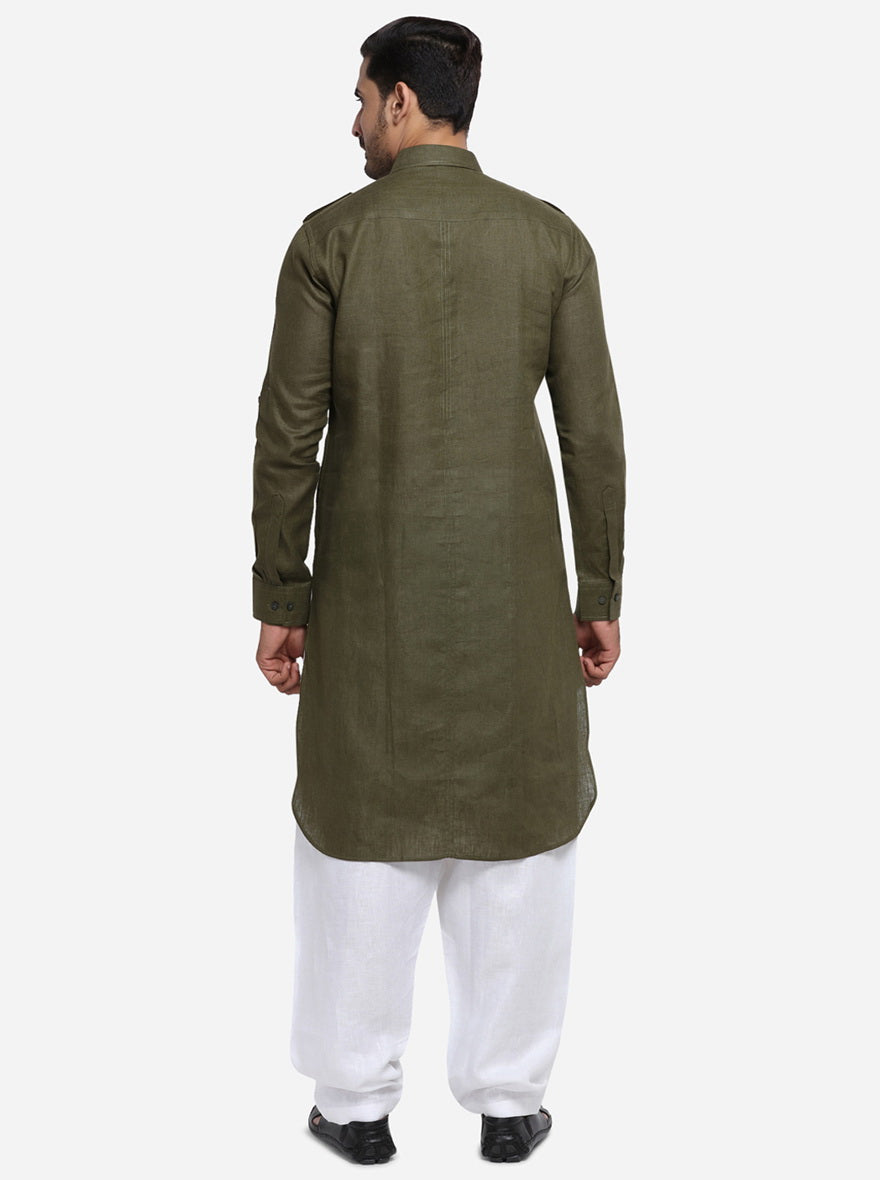 Forest Green Pathani | Azania