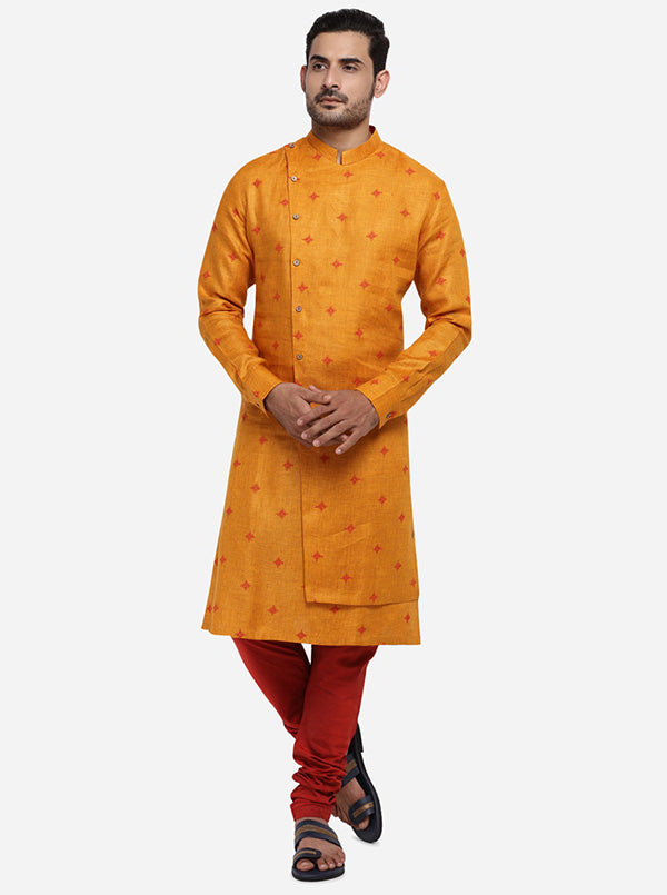 Mustard Orange Kurta Set | TULA