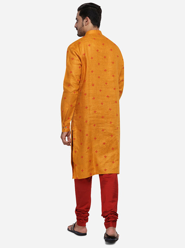 Mustard Orange Kurta Set | TULA