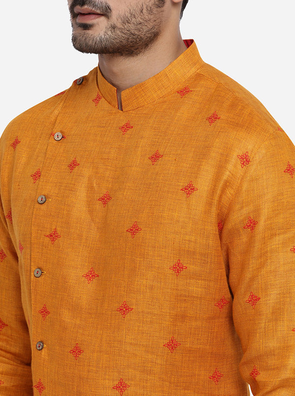 Mustard Orange Kurta Set | TULA