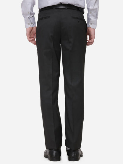 Dark Olive Classic Fit Solid Formal Trouser | Greenfibre