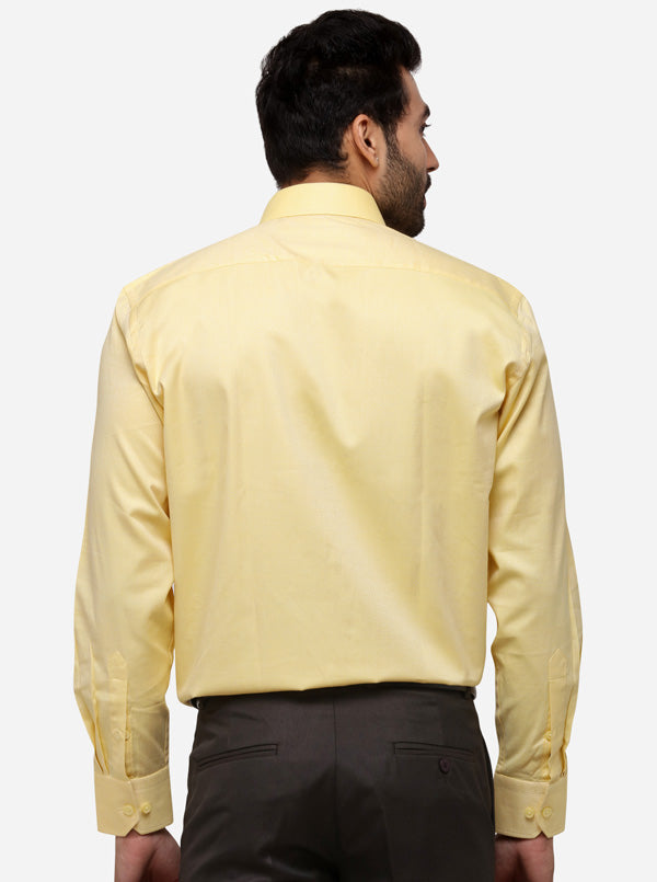 Yellow Printed Smart Fit Formal Shirt | JadeBlue