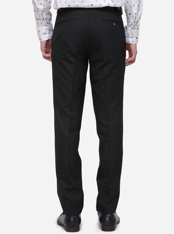 Grey Checked Slim Fit Formal Trouser | JB Studio