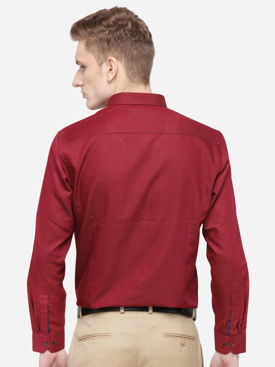 Maroon Solid Slim Fit Party Wear Shirt | Greenfibre
