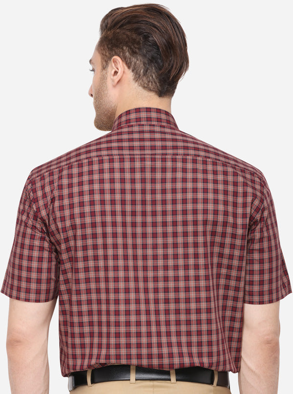 Mahendi Checked Regular Fit Formal Shirt | JadeBlue
