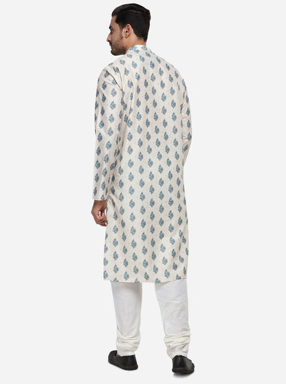 Beige & Green Kurta Set | Azania