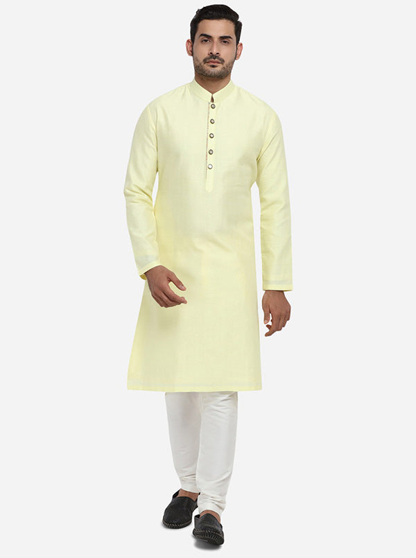 Lemon Yellow Kurta Set | TULA