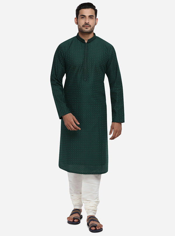 Bottle Green Kurta Set | TULA