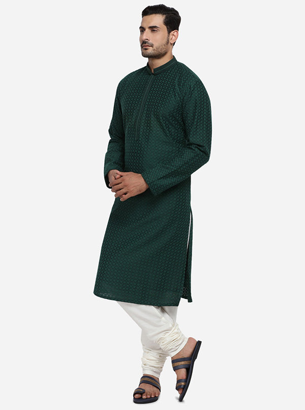 Bottle Green Kurta Set | TULA