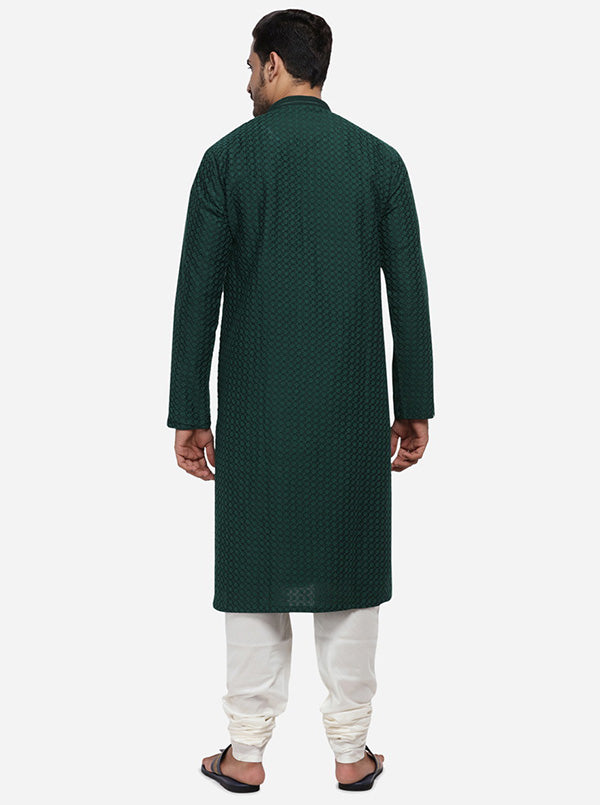 Bottle Green Kurta Set | TULA