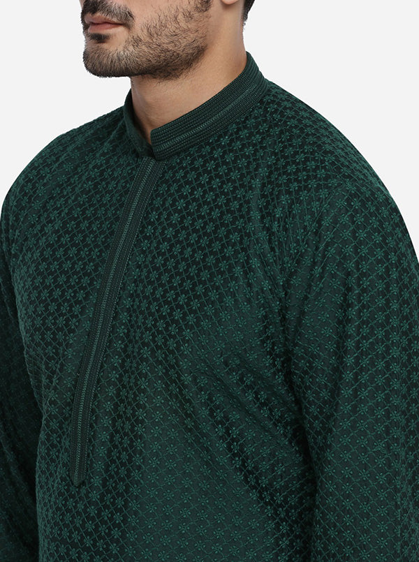 Bottle Green Kurta Set | TULA