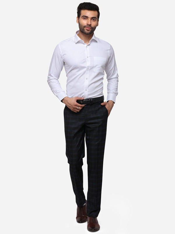 White Solid Slim Fit Formal Shirt | Greenfibre