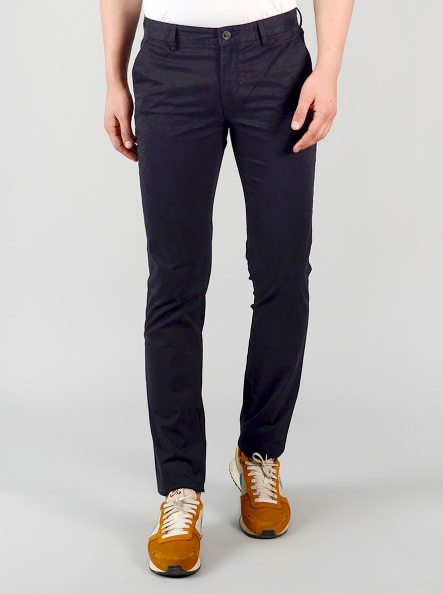 Jet Black Self Design Slim Fit Chinos | JB Sport