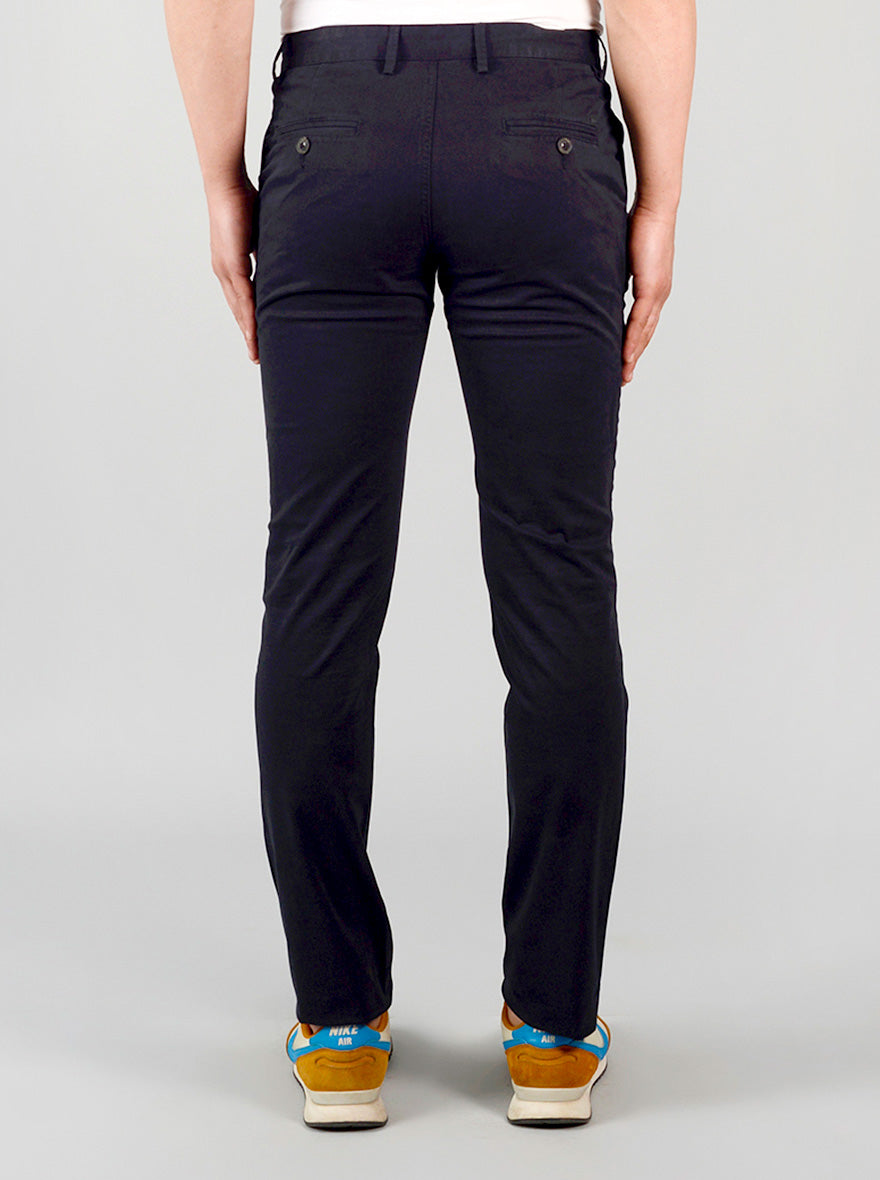 Jet Black Self Design Slim Fit Chinos | JB Sport