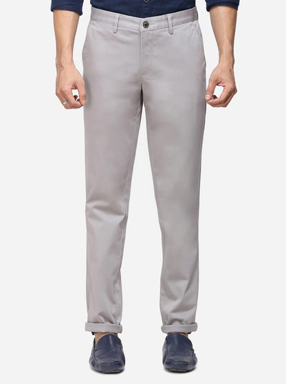 Grey Solid Uno Fit Casual Trouser | JadeBlue Sport