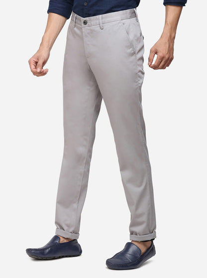 Grey Solid Uno Fit Casual Trouser | JadeBlue Sport