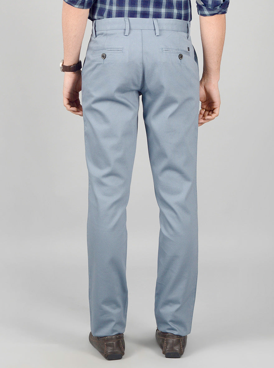 Pigeon Grey Solid Slim Fit Casual Trouser | JB Sport