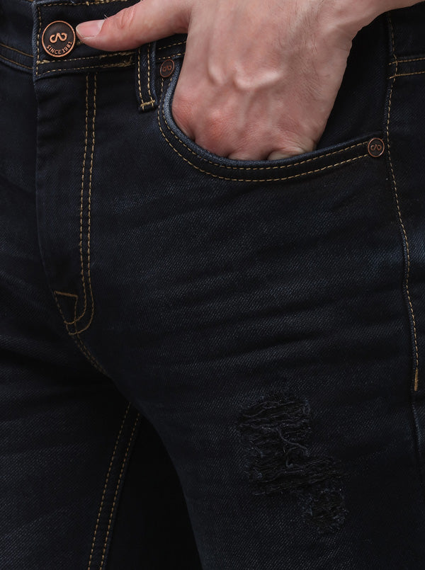 Orion Blue Solid Slim Fit Jeans | JB Sport