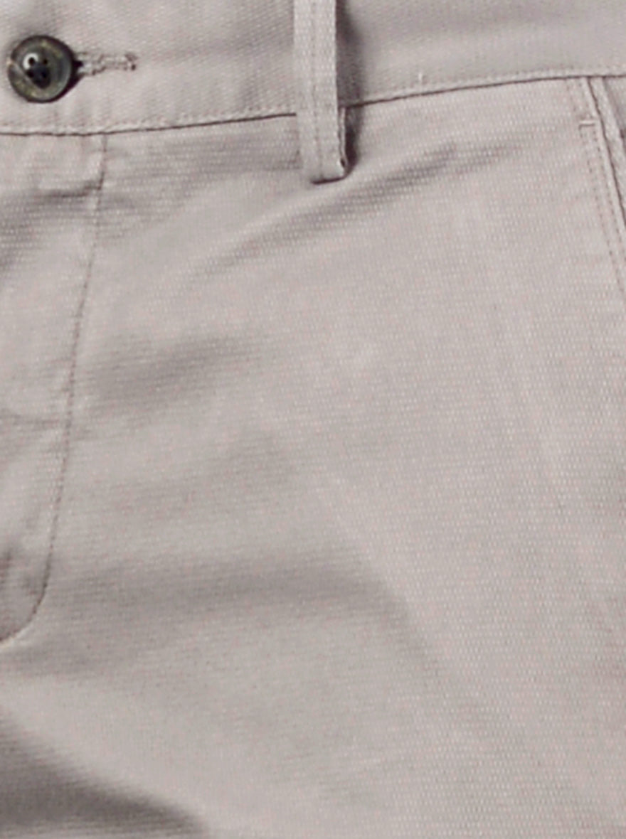 Stone Grey Solid Slim Fit Casual Trouser | JB Sport