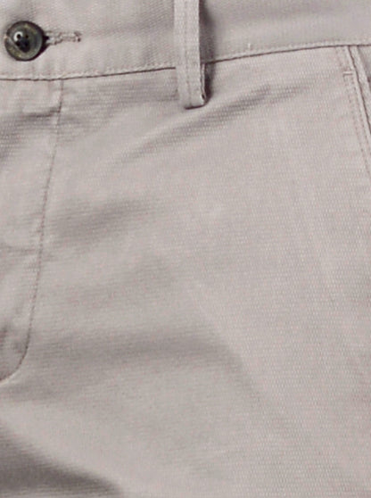 Stone Grey Solid Slim Fit Casual Trouser | JB Sport