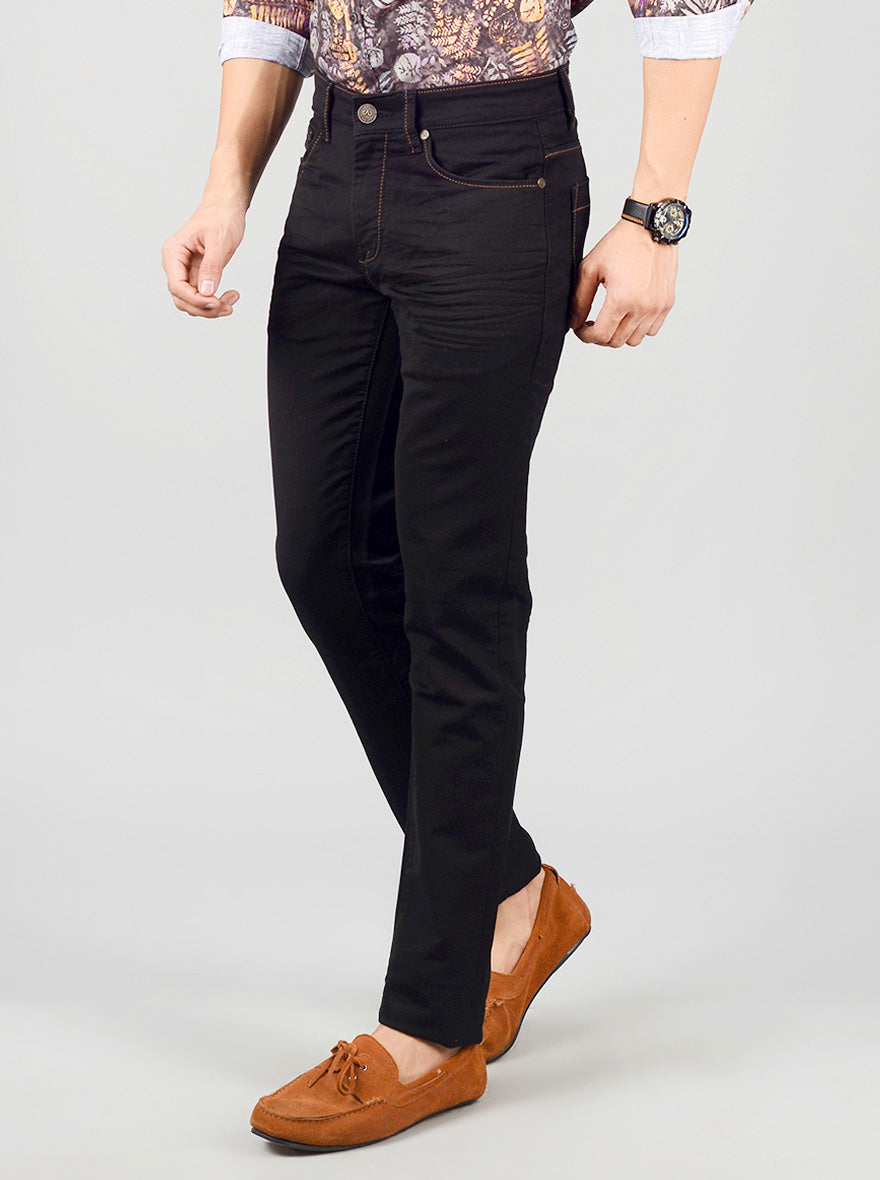 Blue Solid Slim Fit Jeans | JB Sport