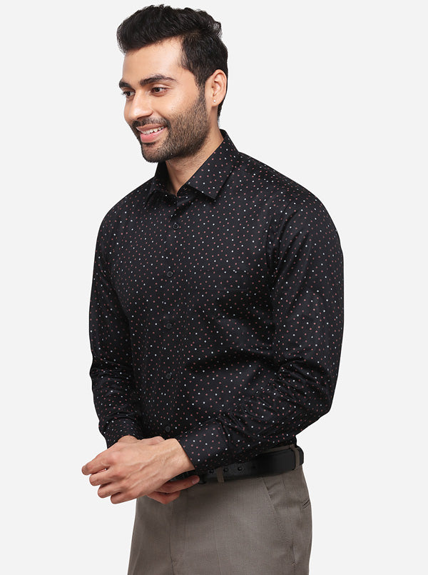 Black Solid Slim Fit Formal Shirt | Greenfibre