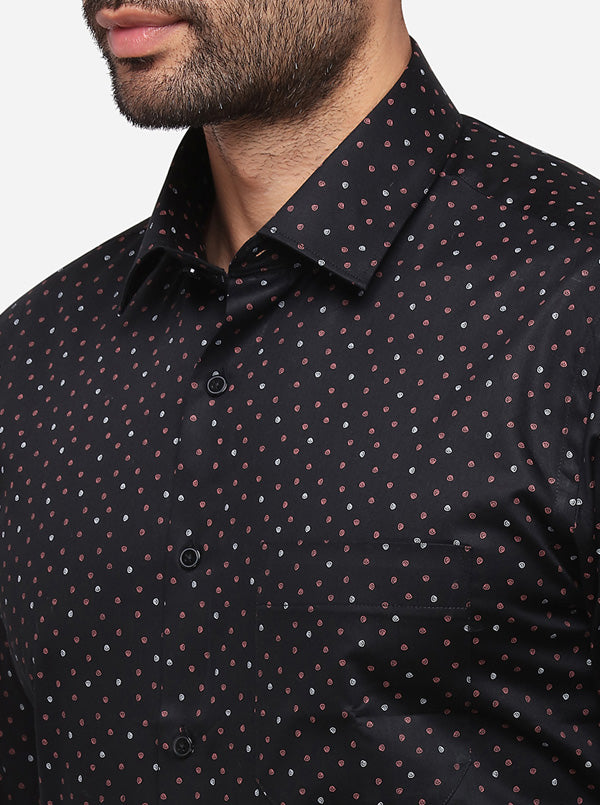 Black Solid Slim Fit Formal Shirt | Greenfibre