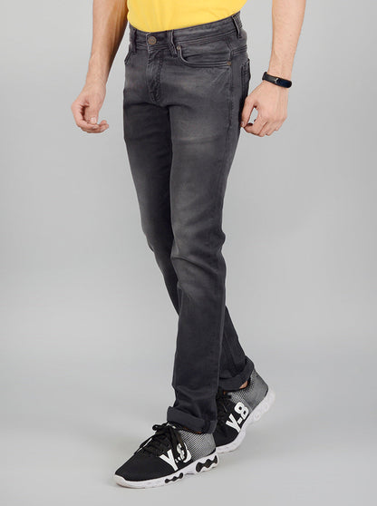 Grey Washed Slim Fit Jeans | JB Sport