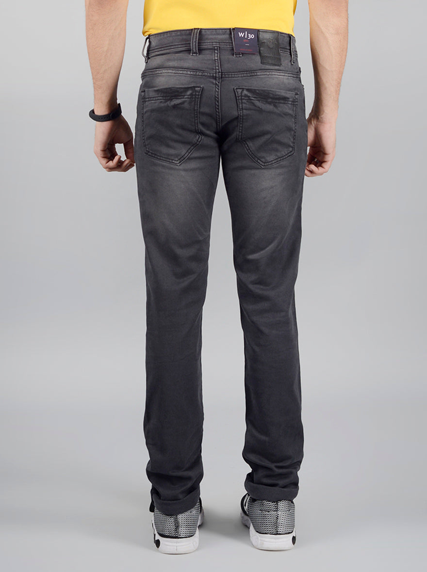 Grey Washed Slim Fit Jeans | JB Sport