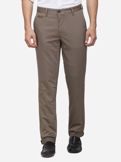 Olive Solid Uno Fit Casual Trouser | JadeBlue Sport