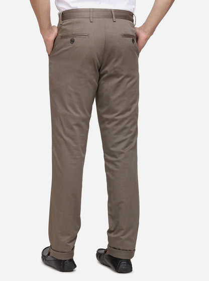 Olive Solid Uno Fit Casual Trouser | JadeBlue Sport