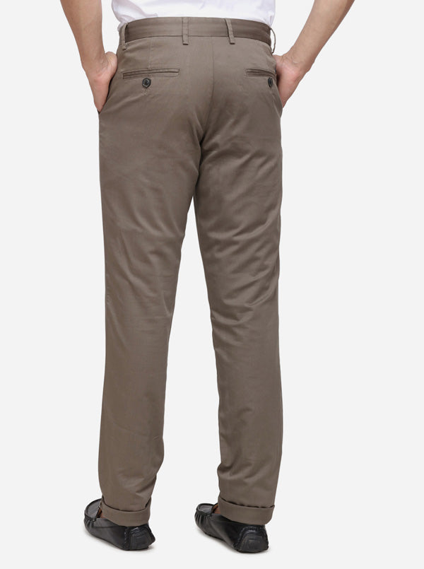 Olive Solid Uno Fit Casual Trouser | JadeBlue Sport