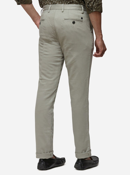 Light Green Solid Uno Fit Casual Trouser | JadeBlue Sport