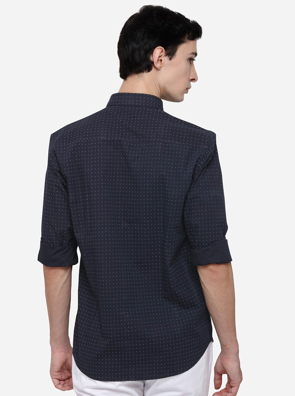 Black Smart Fit Printed Casual Shirt | Greenfibre