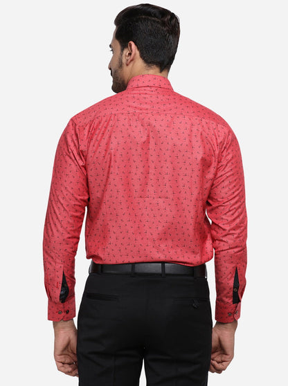 Red Printed Slim Fit Party wear Shirt | Greenfibre