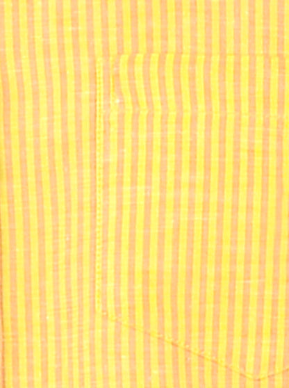 Yellow Striped Slim Fit Casual Shirt | JB Sport