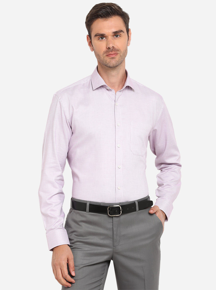 Pink Dobby Regular Fit Formal Shirt | JadeBlue