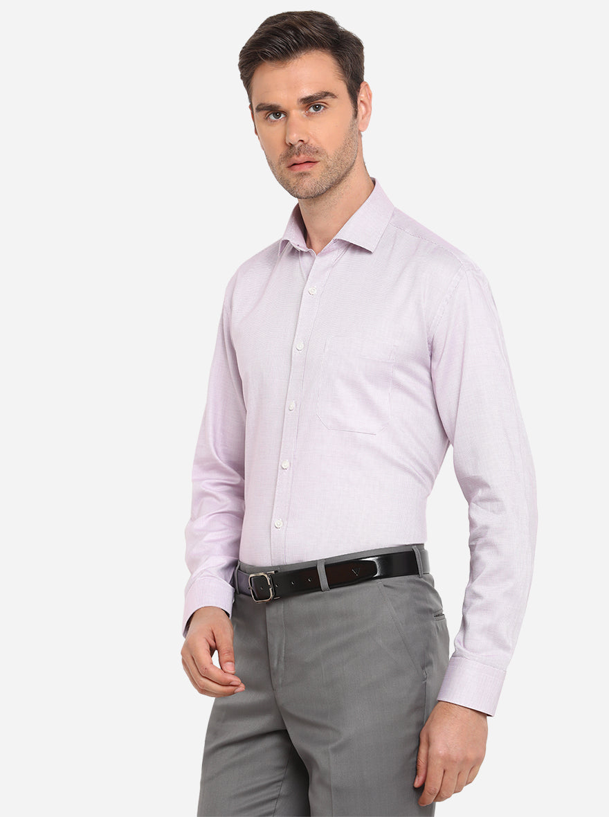 Pink Dobby Regular Fit Formal Shirt | JadeBlue