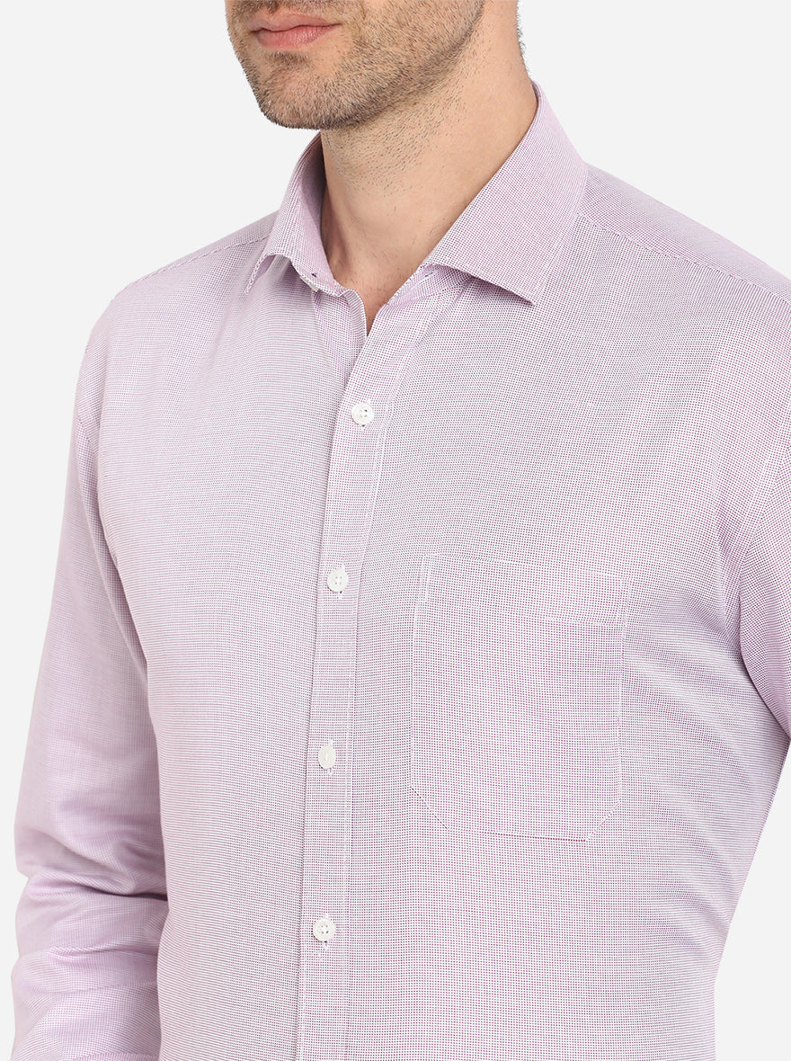 Pink Dobby Regular Fit Formal Shirt | JadeBlue